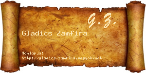 Gladics Zamfira névjegykártya